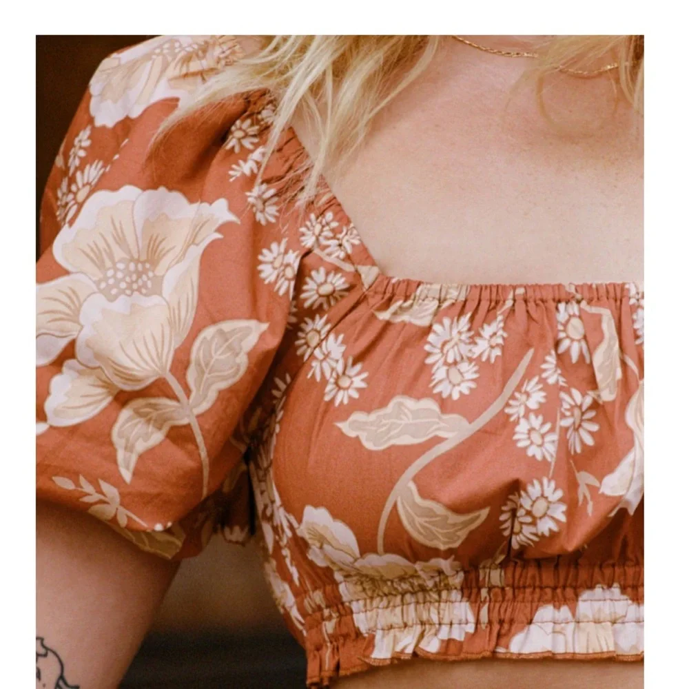Spell Sloan Cropped Top - Ochre XS preowned - Picture 2 of 5